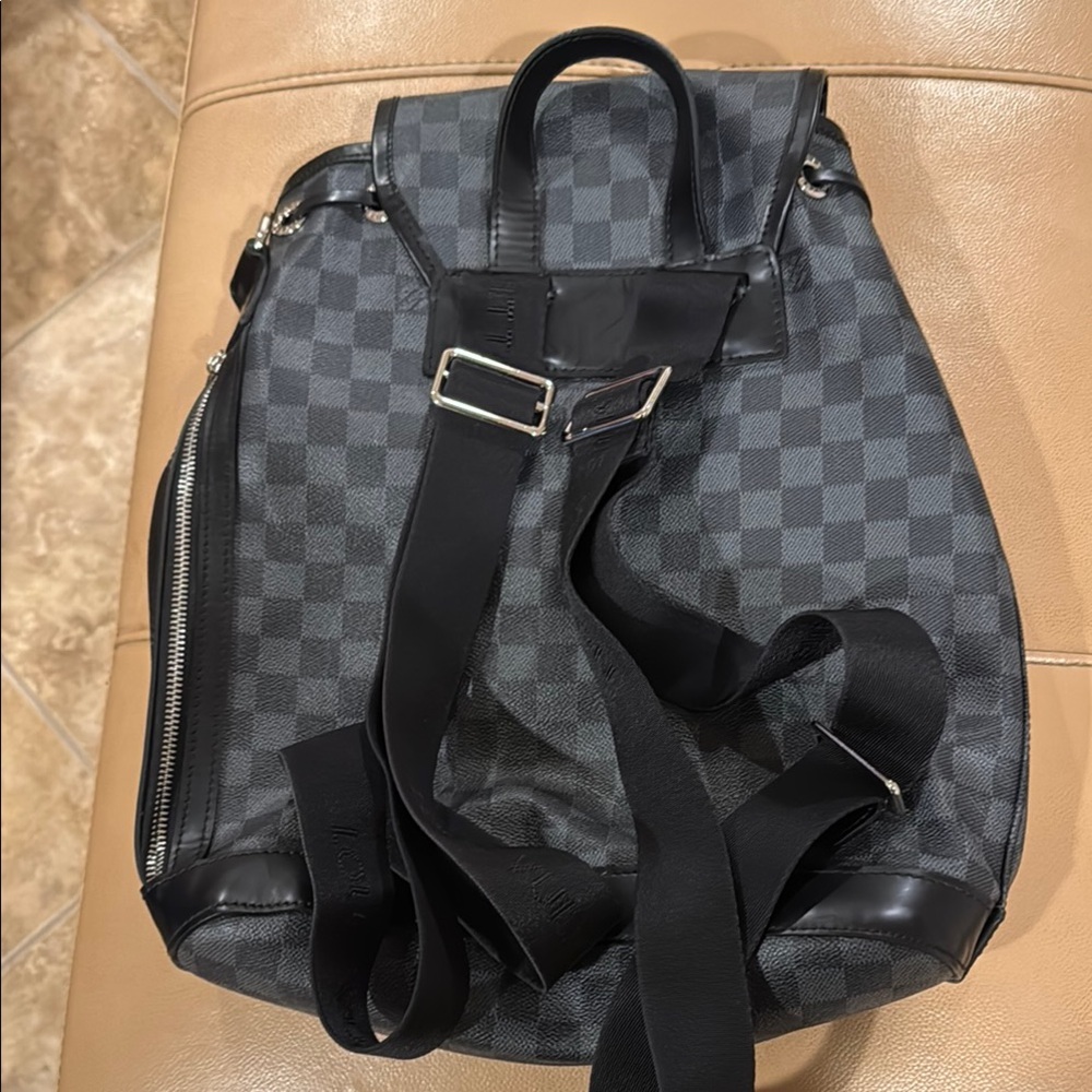 Brand New Black Checkered Backpack - Picture 2 of 12